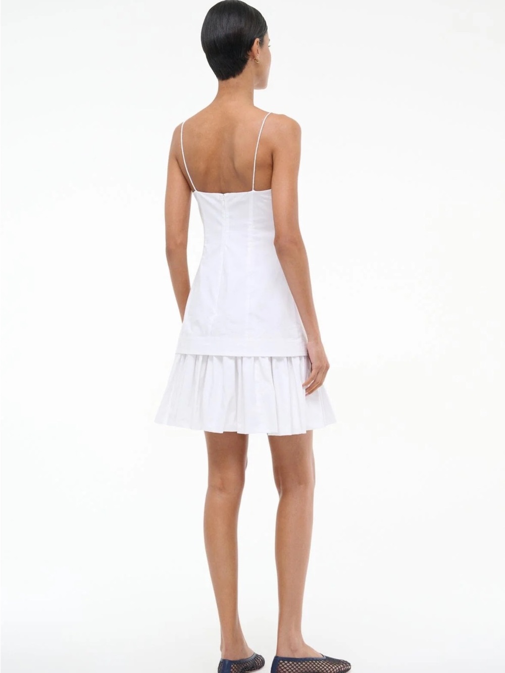 NWT Staud | Ari Mini Dress White Size L - Picture 3 of 4